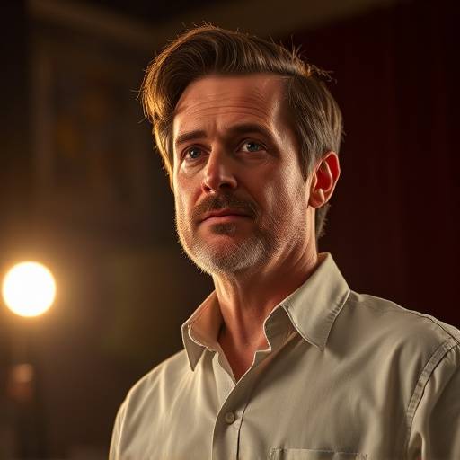 Acteur David Bakker tijdens een auditie voor een reclamespot.