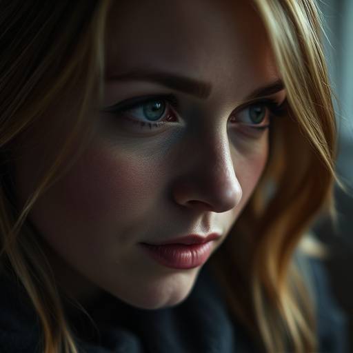 Amber Veenstra tijdens een close-up opnames voor een documontaire.