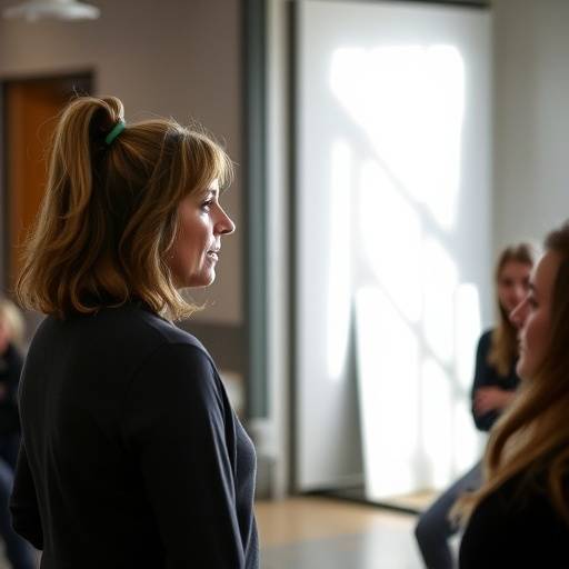 Kim de Boer tijdens een auditie workshop bij Visie & Vertolking.